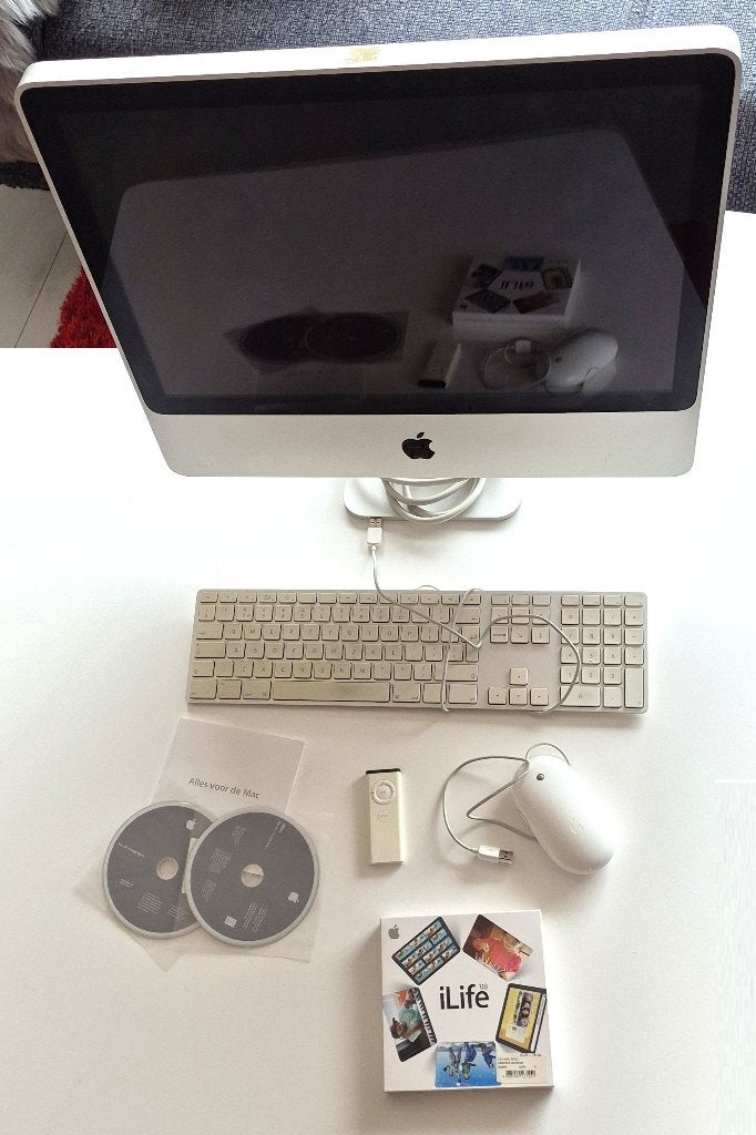 Apple iMac 24-inch Early 2008 aluminium; werkend en compleet, Computers en Software, Ophalen, Gebruikt, 2 tot 3 Ghz, HDD