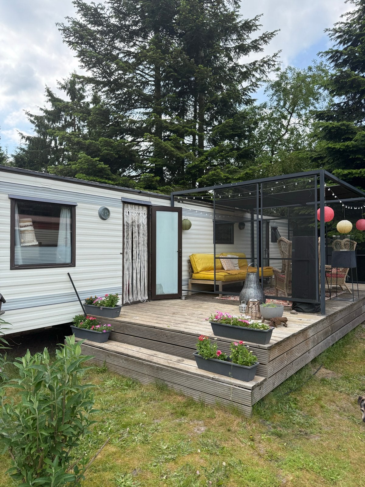 Stacaravan op camping de Schaopvolte in Eext., Caravans en Kamperen, Stacaravans, Tot en met 2