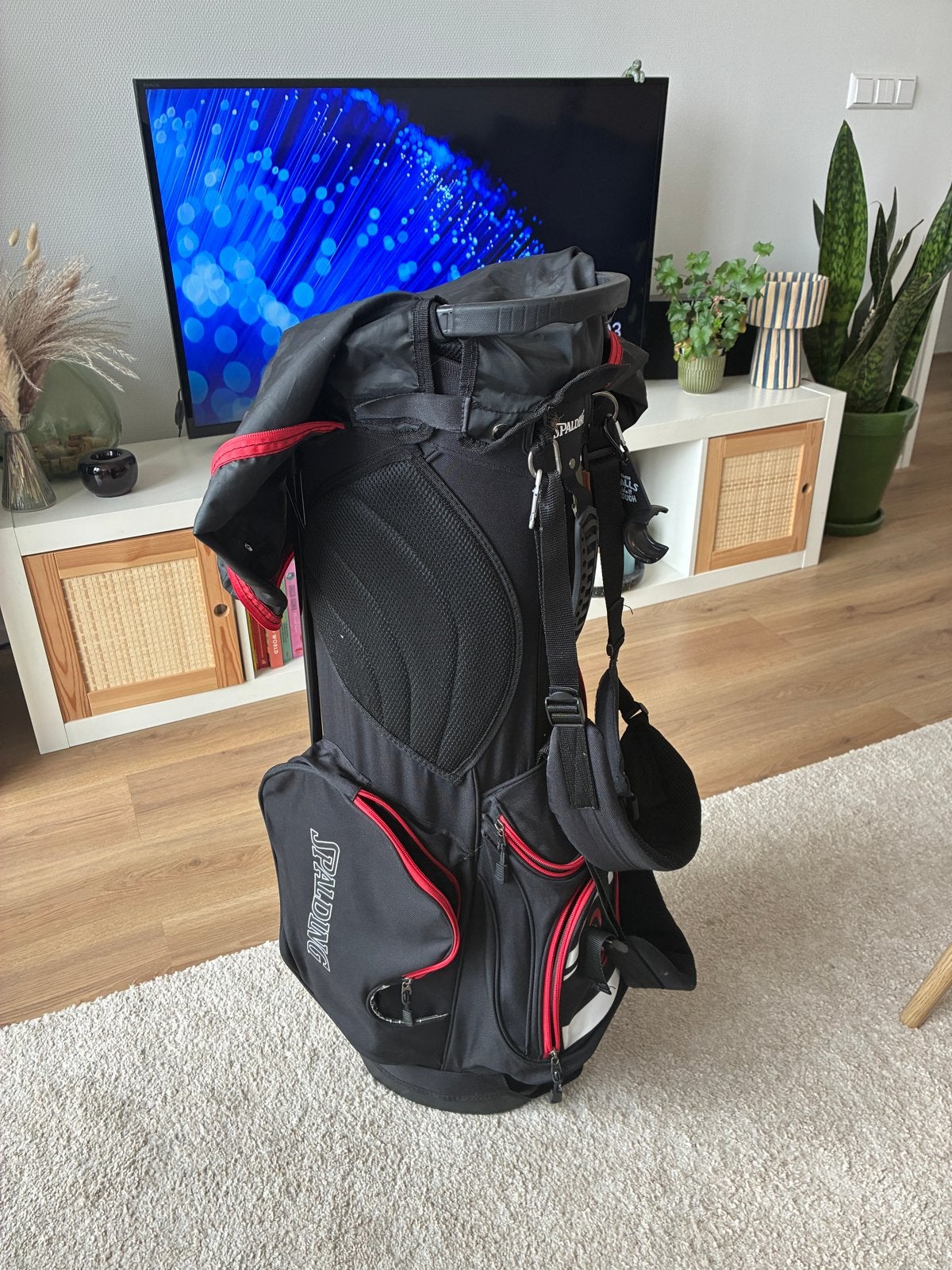 Spalding Golftas - Zwart/Rood, Ophalen, Zo goed als nieuw, Tas, Overige merken