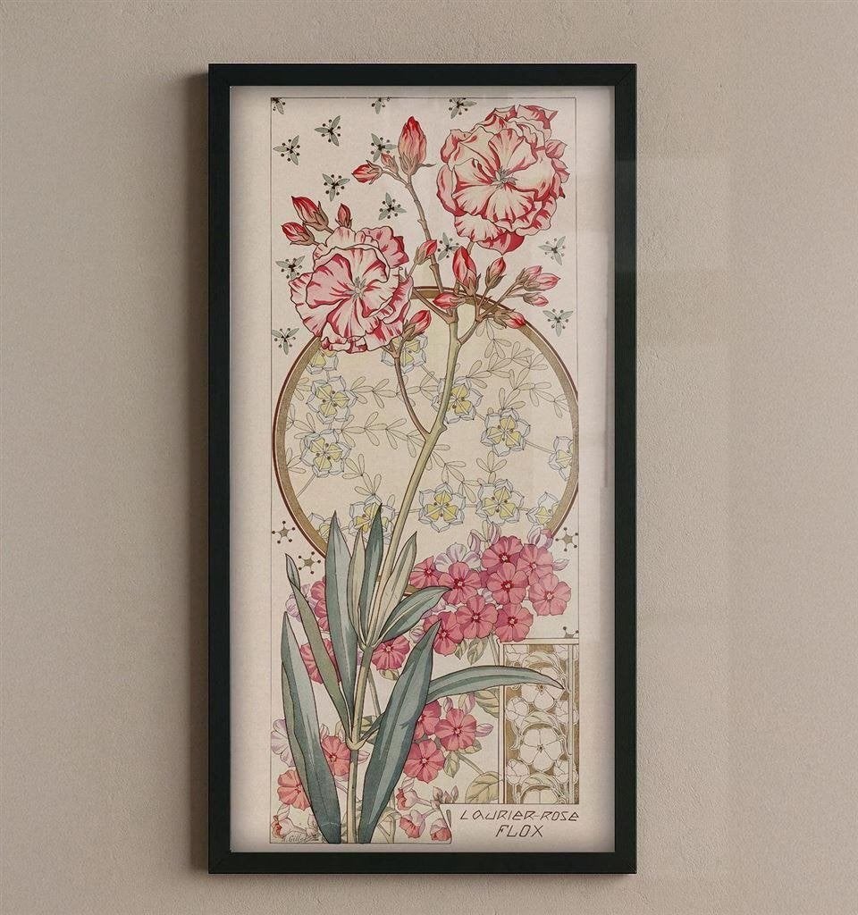 Bloemen Art Nouveau botanische Print Poster, Verzenden, Nieuw, A1 t/m A3, Film en Tv