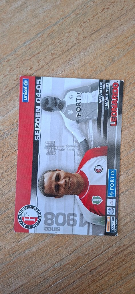 Spelerskaart; Leonardo # Feyenoord / Ajax, Ophalen of Verzenden, Nieuw, Feyenoord, Spelerskaart