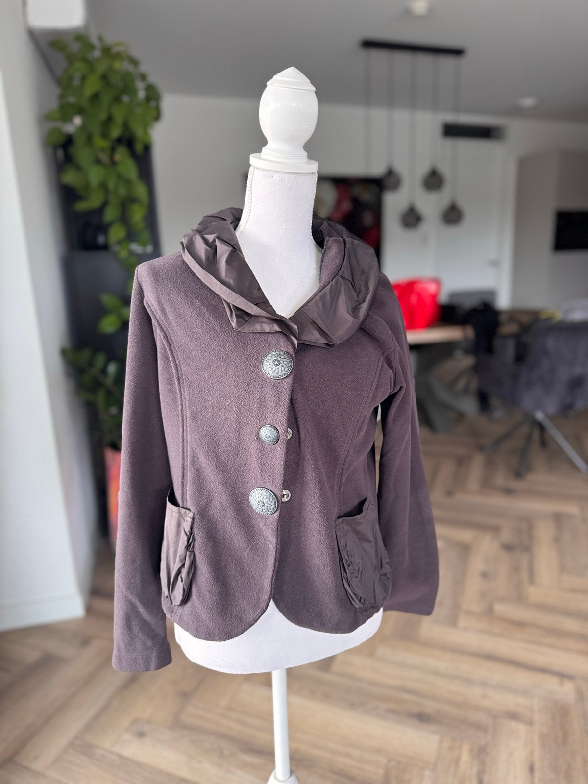 AIRFIELD Bruin Fleece Jasje, Ophalen of Verzenden, Gedragen, Maat 42/44 (L), Bruin