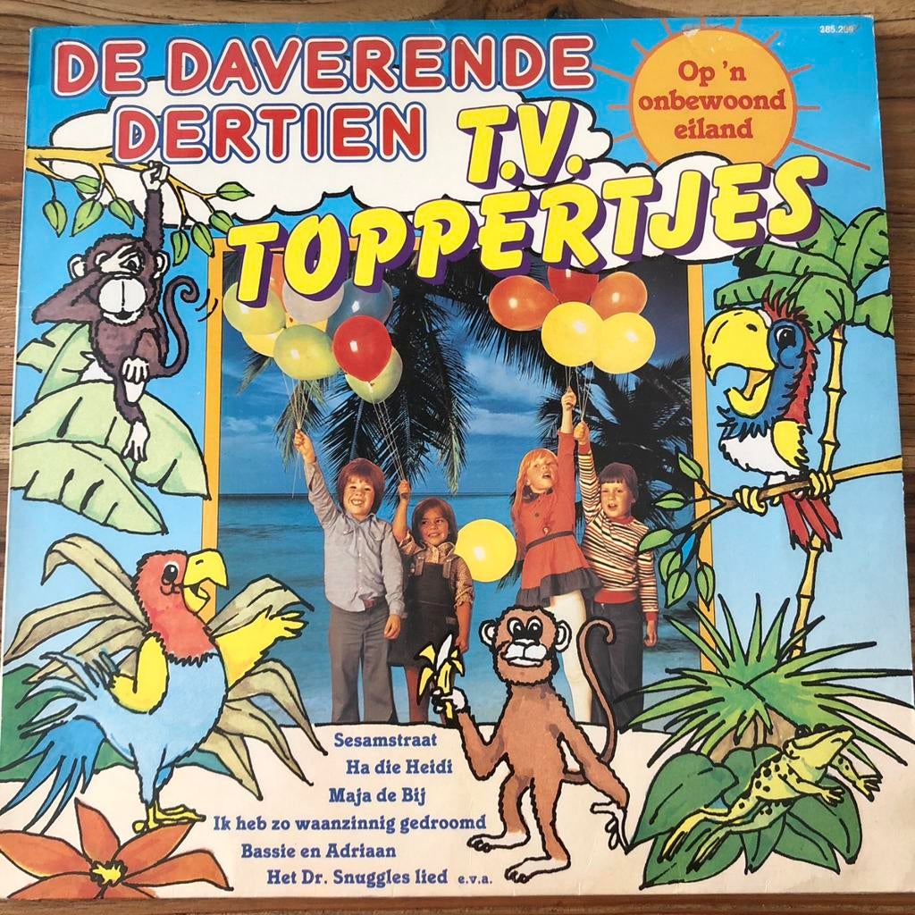 LP De Daverende Dertien T.V. Toppertjes - Kinderliedjes, Cd's en Dvd's, Vinyl | Kinderen en Jeugd, Gebruikt, Complilatie, 1970 - 1979