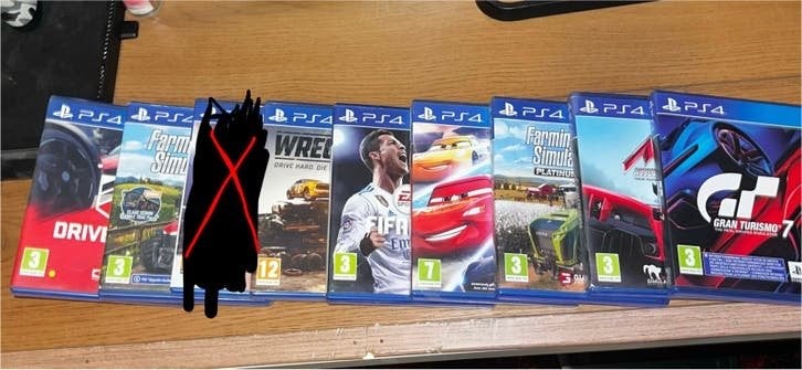 PS4 Games 4spellen over, lees de beschrijving daarvoor, Spelcomputers en Games, Ophalen, Overige genres, Virtual Reality, Zo goed als nieuw