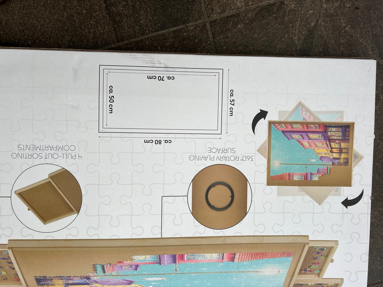 Draaibare puzzeltafel, Ophalen, Minder dan 500 stukjes, Nieuw