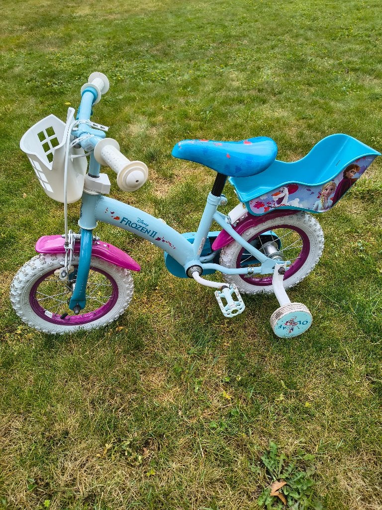 kinderfietsje Frozen 2, Ophalen, Zo goed als nieuw, Minder dan 16 inch, Zijwieltjes