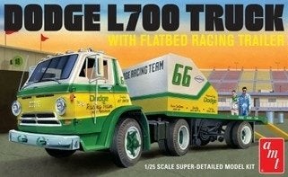 AMT 1966 Dodge L700 Truck w/Flatbed Racing T AMT-1368 1/25, Overige merken, Auto, Groter dan 1:32, Nieuw