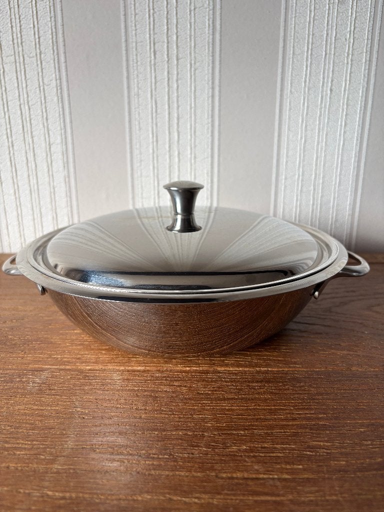 Létang & Rémy Paris - Inox dekschaal - ongebruikt, Vintage, Nieuw, Ophalen of Verzenden, Schaal of Schalen