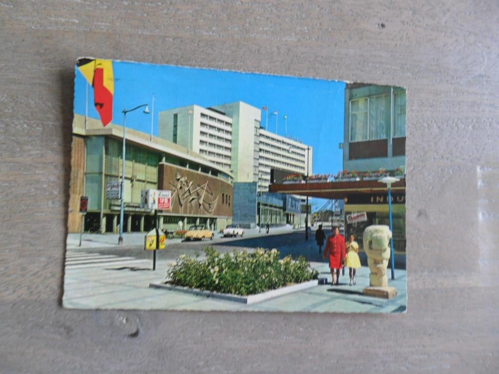 Rotterdam, Hilton Hotel/auto 1964, Verzamelen, Verzenden, 1960 tot 1980, Gelopen, Zuid-Holland