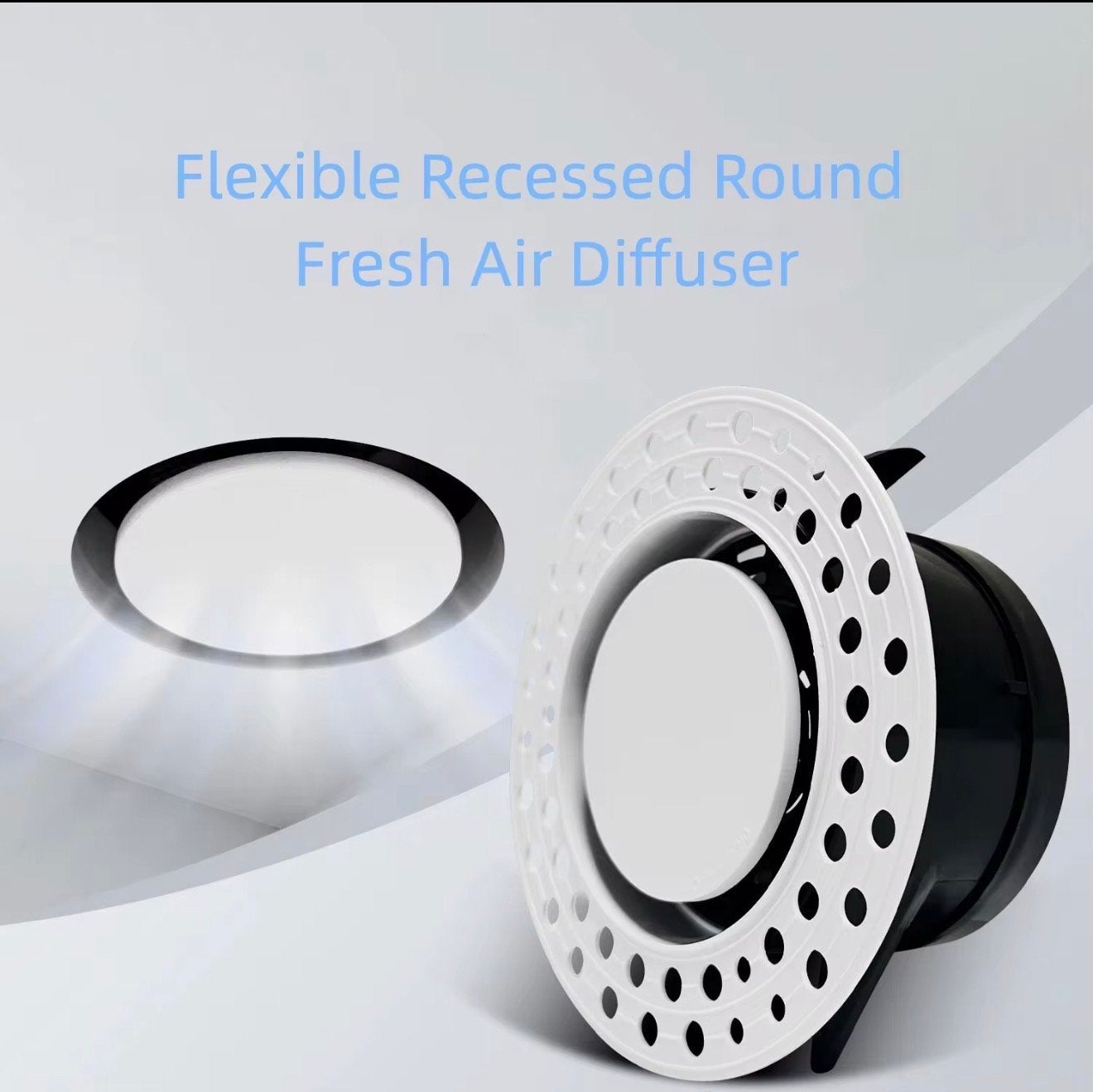 Flexibele Inbouw Ronde Ventilatie Diffuser, Ophalen of Verzenden, Nieuw, Ventilator