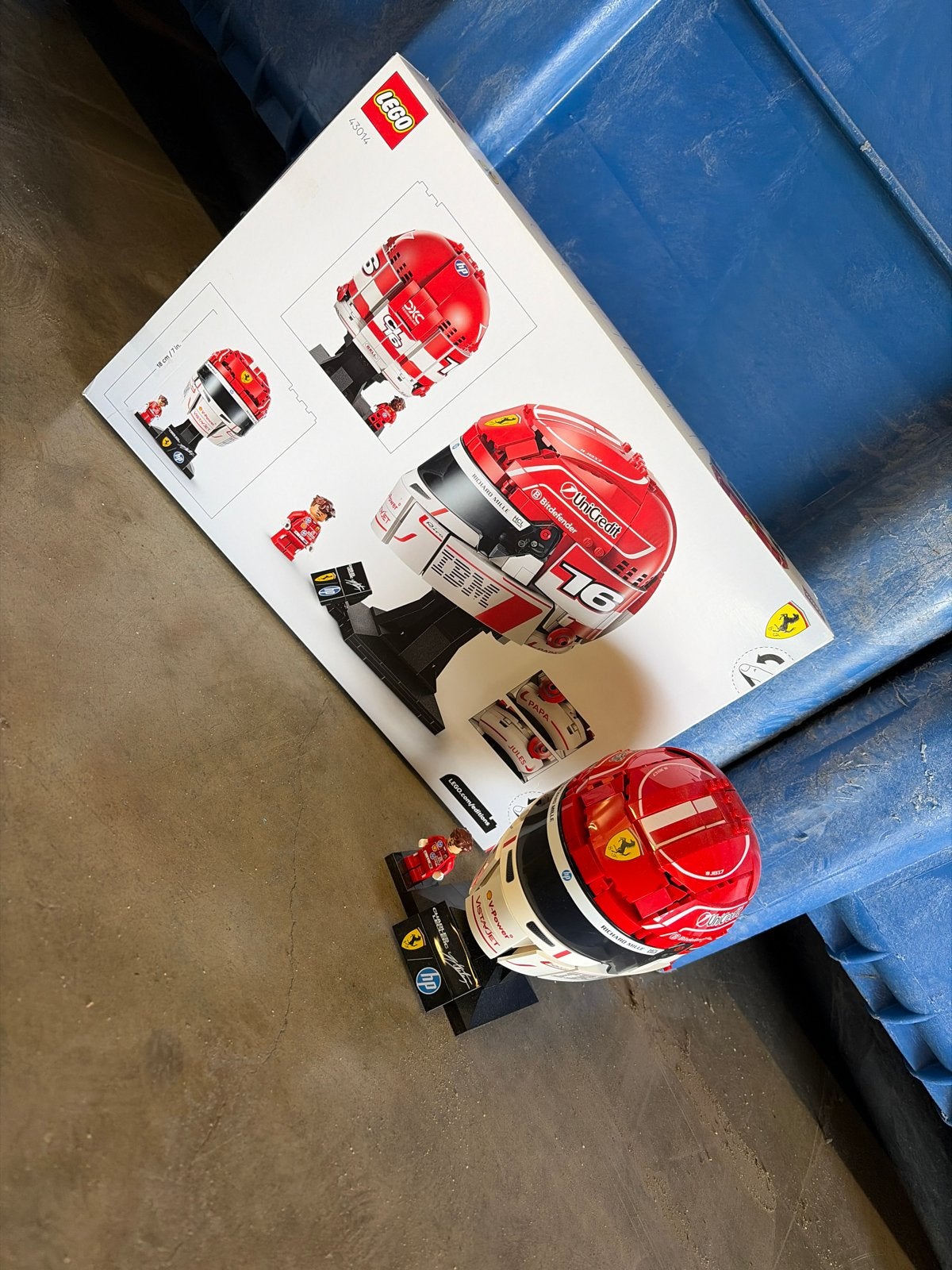 Lego Ferrari Charles Leclerc Helm 43014 - Zo goed als nieuw, Ophalen, Overige thema's, Lego, Zo goed als nieuw
