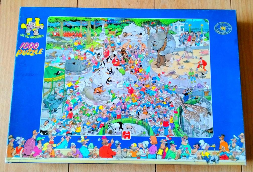 Jan van Haasteren, 1000 stukjes, De Dierentuin e.a., Ophalen of Verzenden, 500 t/m 1500 stukjes, Zo goed als nieuw, Legpuzzel