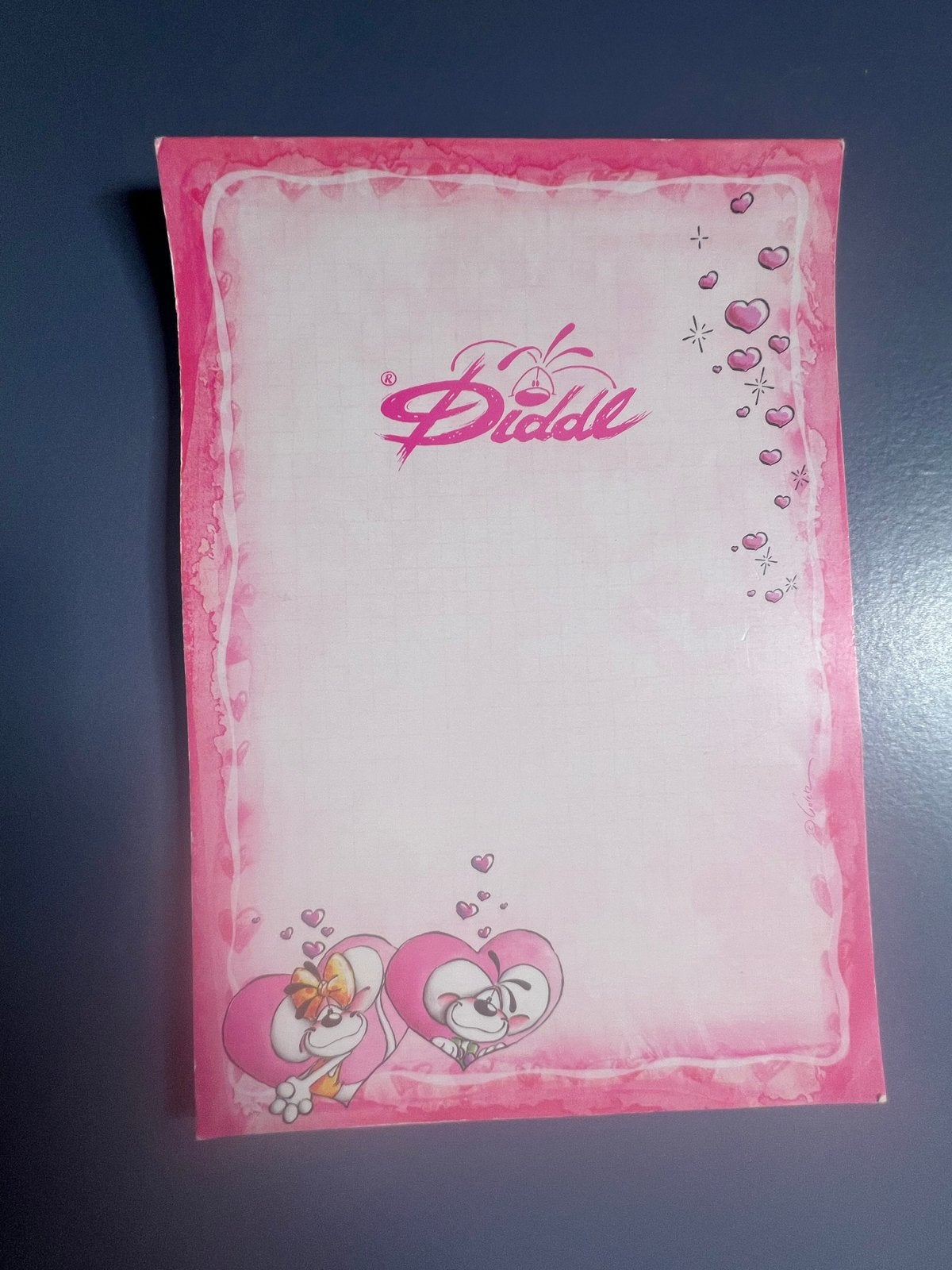 Diddl notitieblok met Diddlina en Diddl - Magic foil ontbr, Ophalen of Verzenden, Verschillende figuren, Gebruikt, Papier, Kaart of Schrift