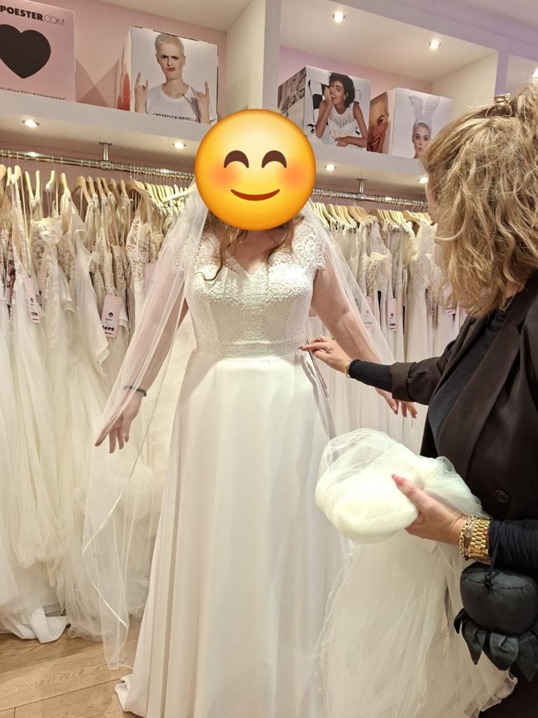 Prachtige, nieuwe trouwjurk (maat 46) – Niet vermaakt, Ophalen of Verzenden, Nieuw, Wit, Trouwjurk