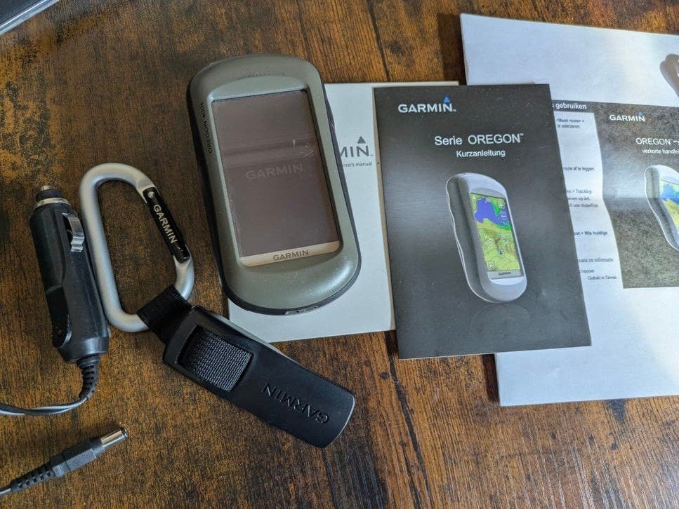 Garmin Oregon 400t GPS met accessoires, Ophalen of Verzenden, Gebruikt