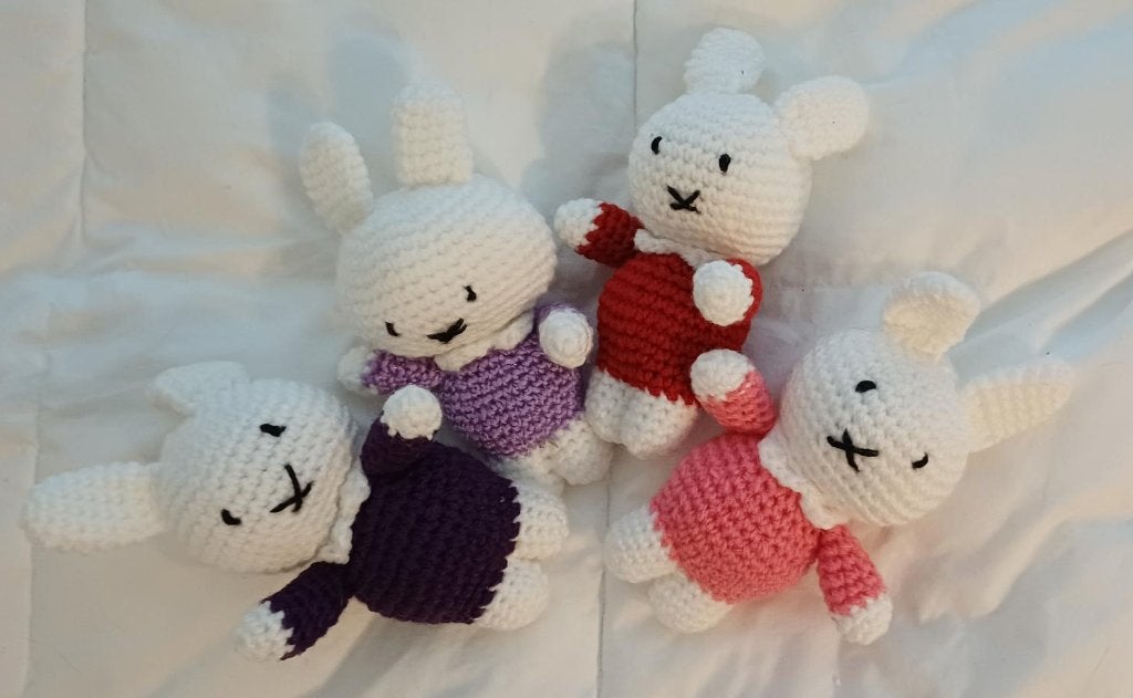 Knuffel 'Konijn', Ophalen of Verzenden, Klein (minder dan 20 cm), Handgemaakt, Overige karakters