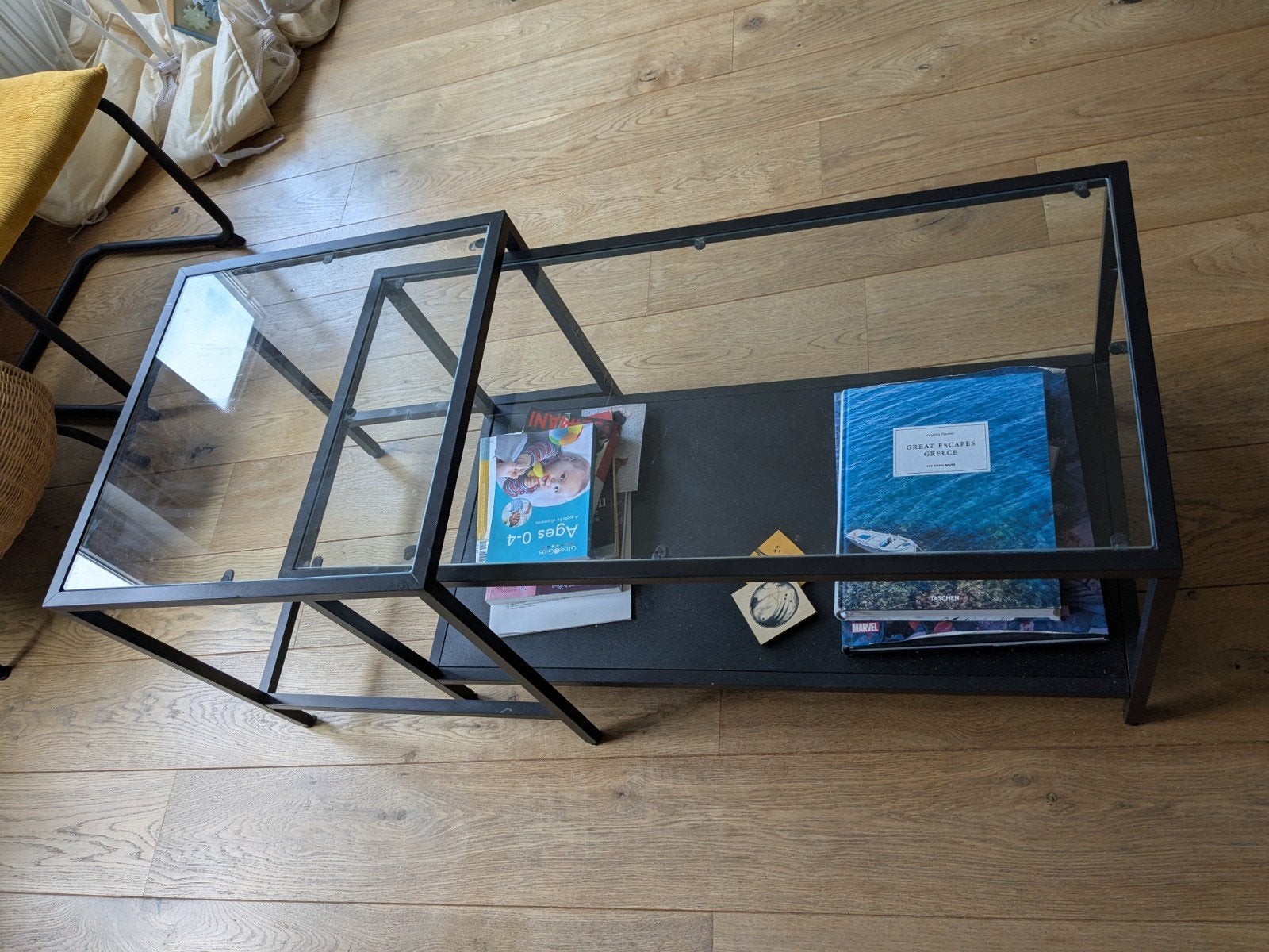 Ikea Vittsjo coffee table, Ophalen, Gebruikt, 100 tot 150 cm, 50 tot 100 cm