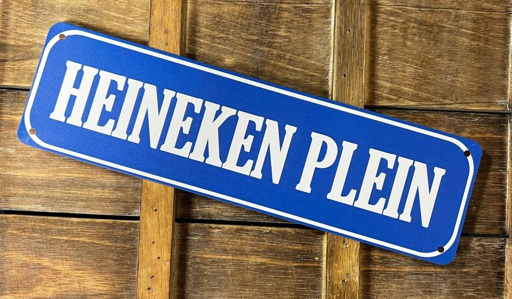 Heineken plein bier reclamebord van metaal wandbord deco