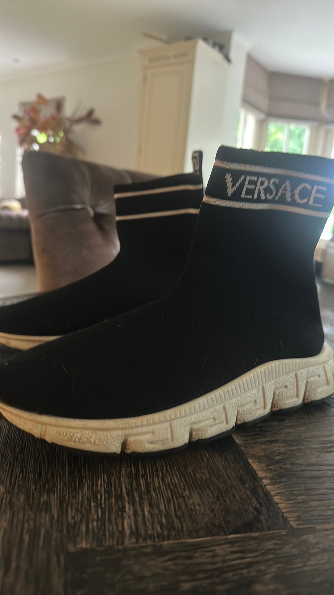 Versace schoenen, Ophalen of Verzenden, Zo goed als nieuw, Zwart