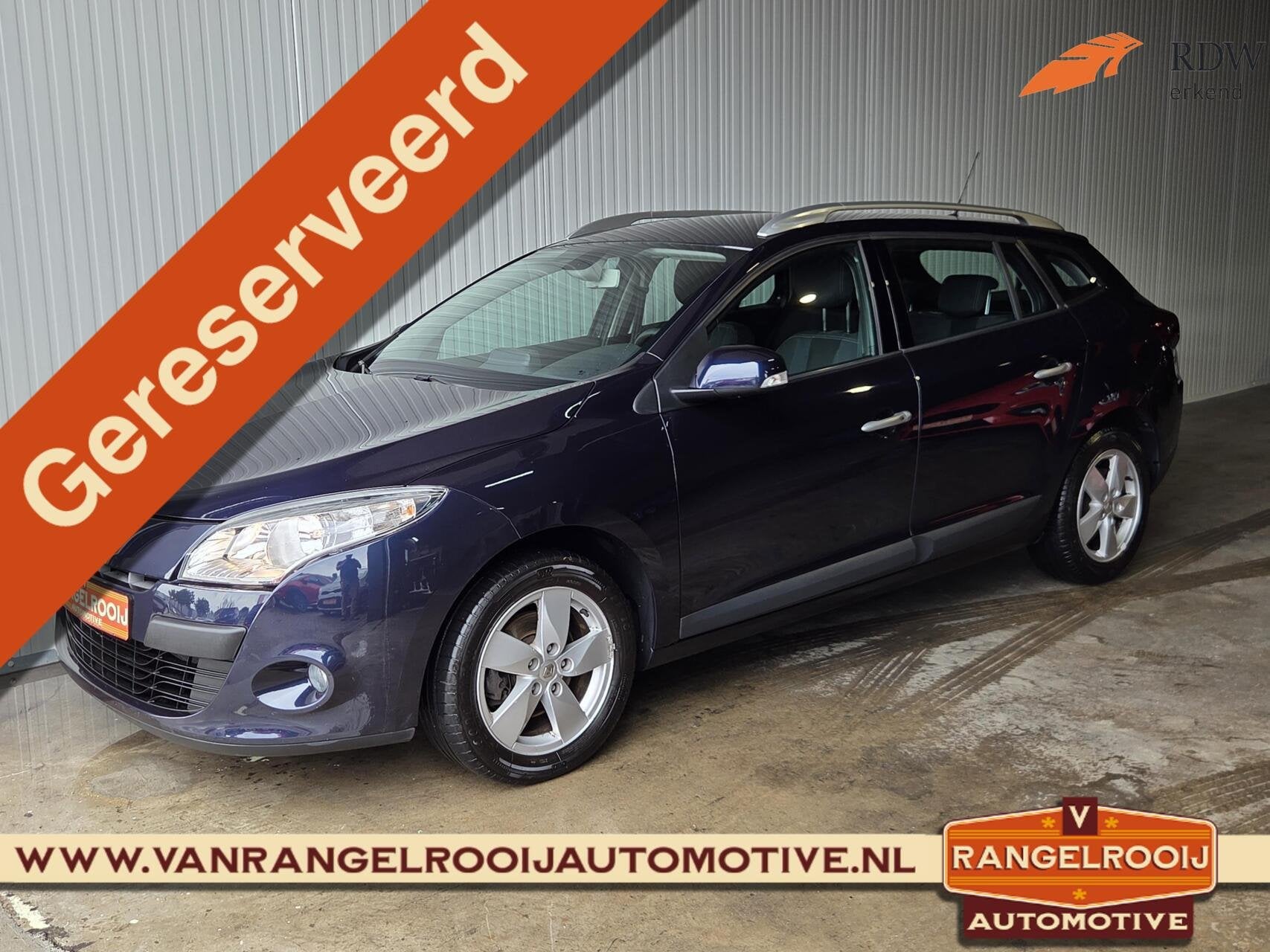 Renault Megane Estate 1.6 Dynamique, trekh., clima, cruise,, Voorwielaandrijving, Gebruikt, 4 cilinders, Blauw