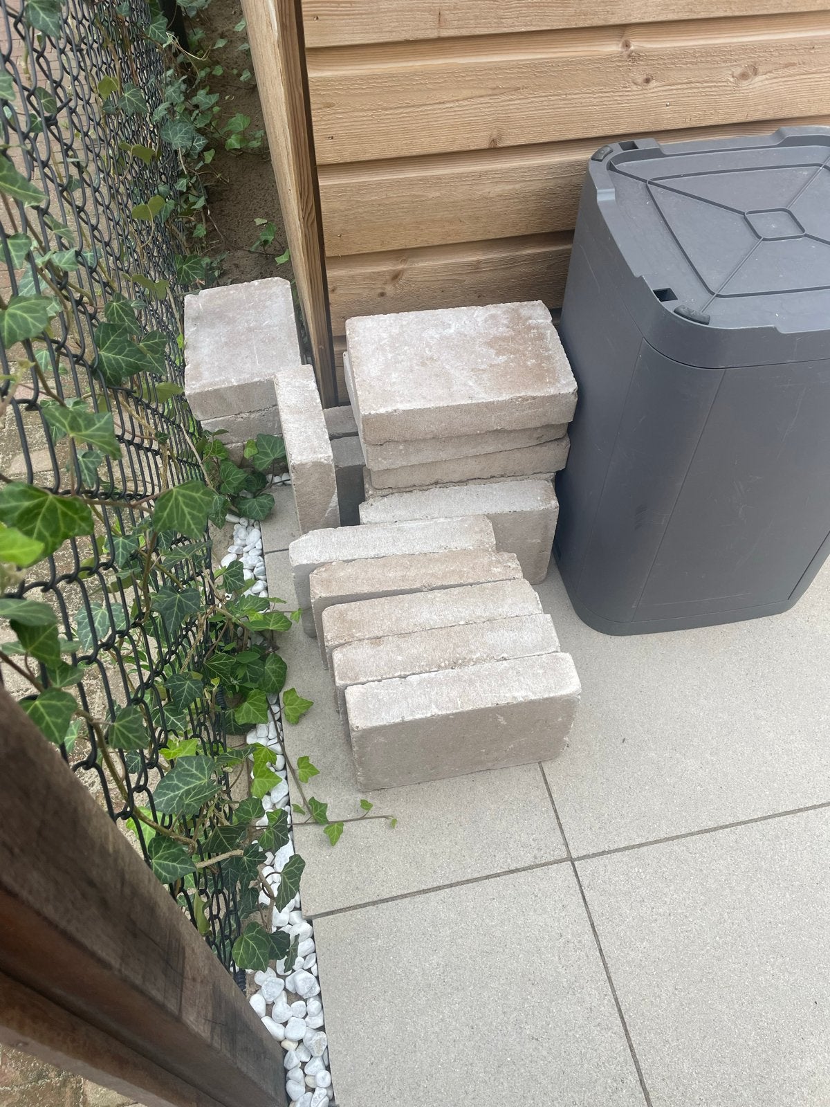Betonnen klinkers voor tuin of terras, Ophalen, Gebruikt, Klinkers, Minder dan 5 m²