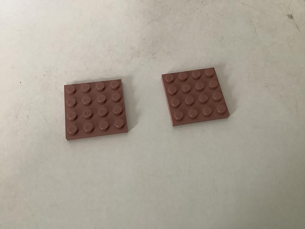 Lego plaat 4x4 zandrood, Ophalen of Verzenden, Gebruikt, Losse stenen, Lego