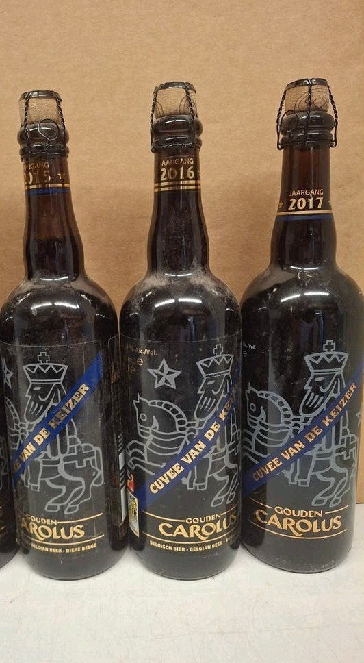 Gouden Carolus Cuvée van de Keizer - 3 flessen 2015 t/m 2017, Ophalen of Verzenden, Nieuw, Flesje(s), Overige merken