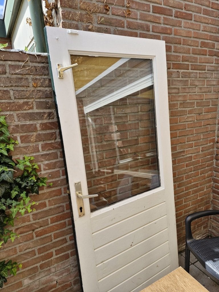 Achterdeur met glas – 87,2 x 201,5 cm, Ophalen, Gebruikt, 80 tot 100 cm, Buitendeur