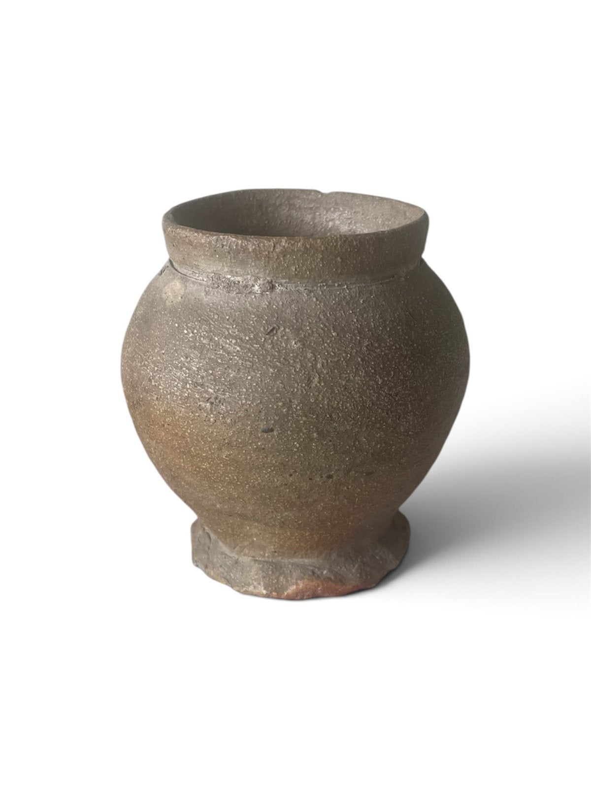 Bodemvondst proto steengoed beker 14e eeuw. Gaaf H 10.5 cm, Ophalen of Verzenden
