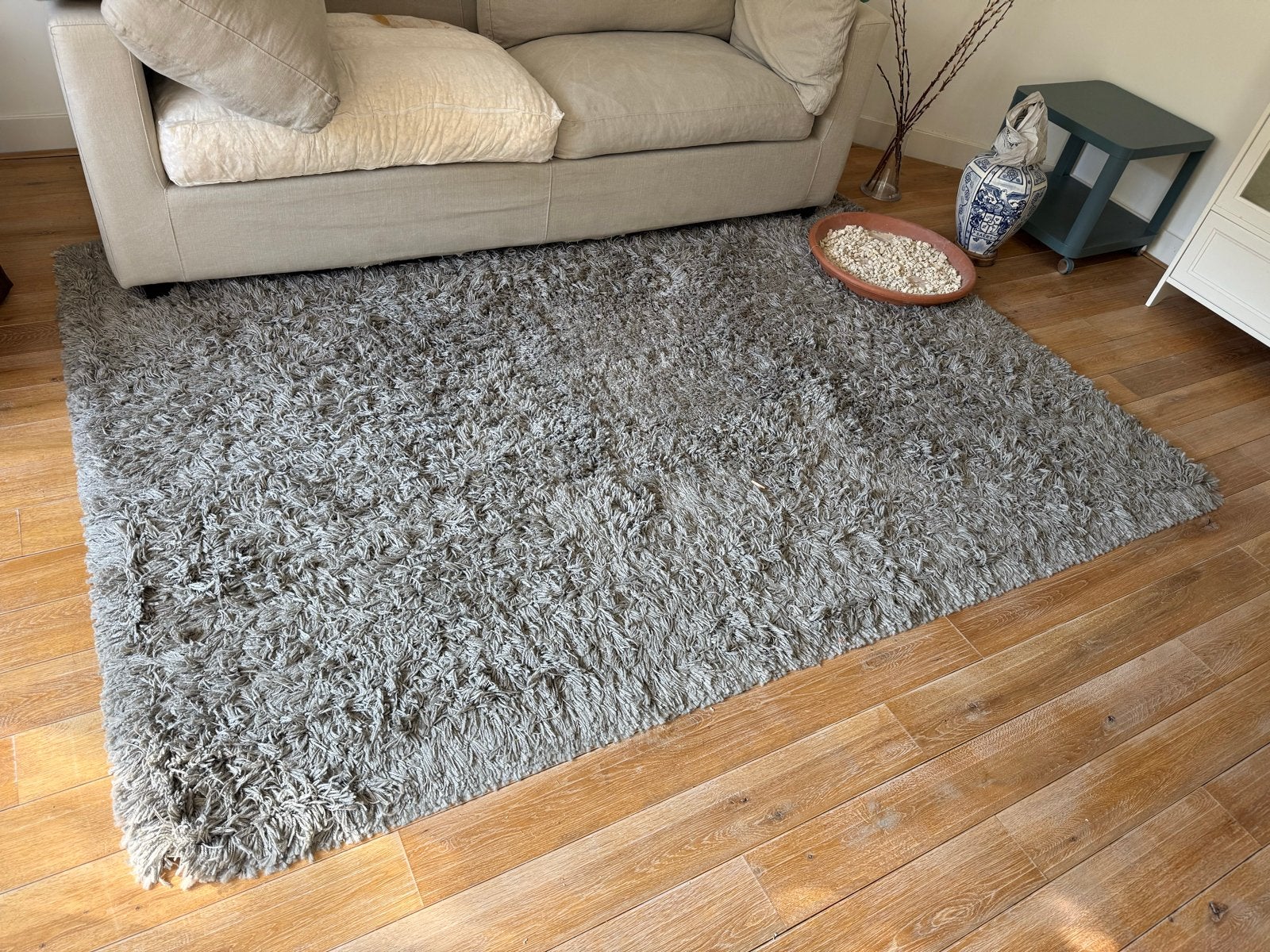 IKEA kleed - Grijs hoogpolig vloerkleed, Ophalen, Gebruikt, 150 tot 200 cm, 200 cm of meer