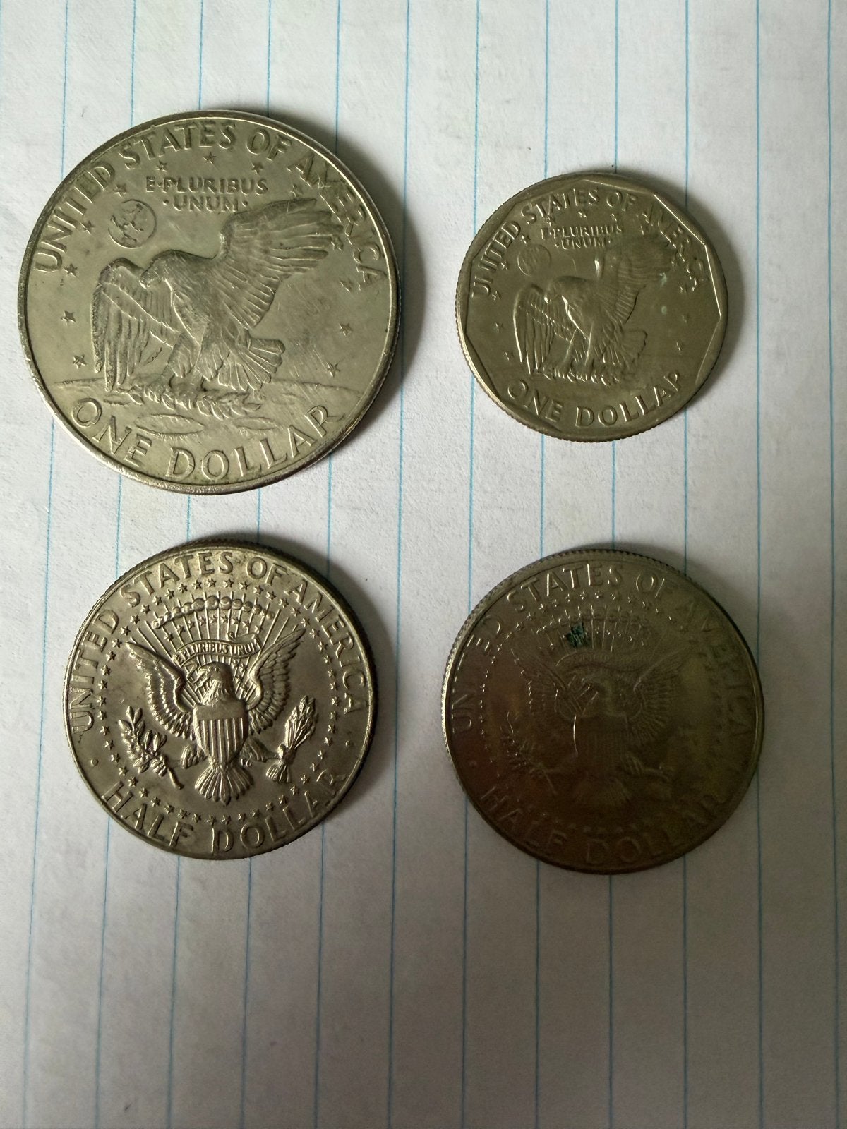 Amerikaanse munten: 1 dollar en half dollar munten, Ophalen of Verzenden, Vóór koninkrijk, Overige waardes, Losse munt