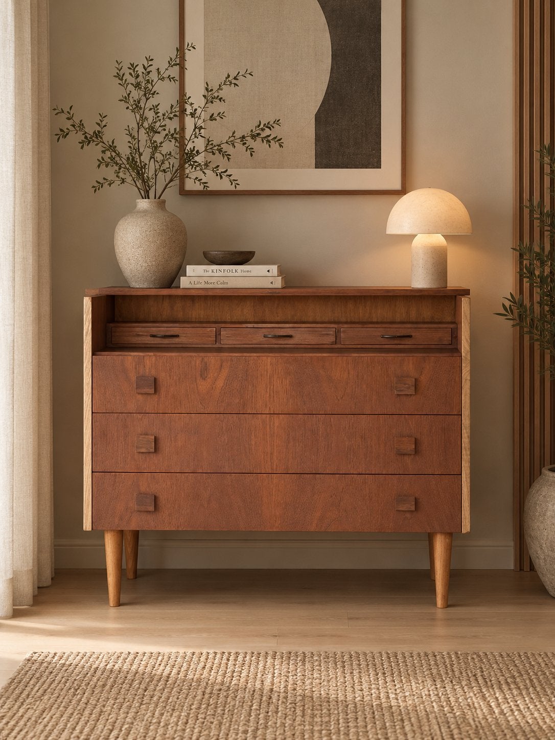 Deense vintage ladekast teak | Mid Century, Huis en Inrichting, Ophalen, Gebruikt, Teakhout, ...