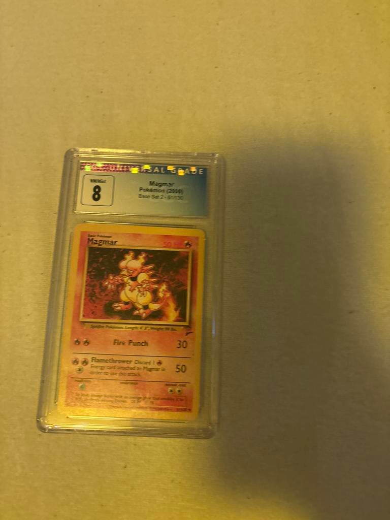 Mooie Magmar gegrade pokemon kaart origineel, Ophalen of Verzenden, Gebruikt, Losse kaart