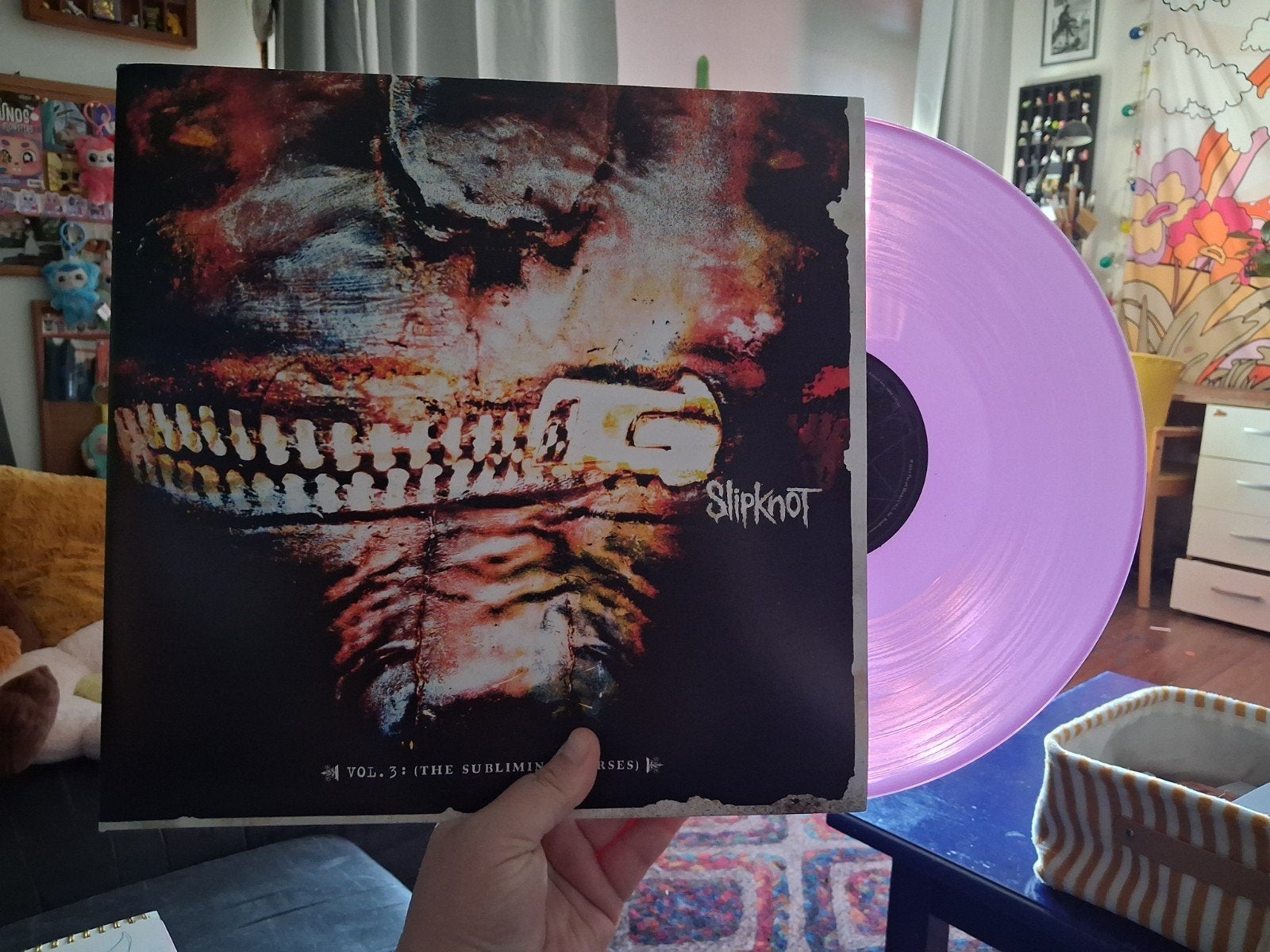 slipknot gekleurd vinyl. vol 3 en we are not your kind, Cd's en Dvd's, Vinyl | Hardrock en Metal, Ophalen of Verzenden, Zo goed als nieuw