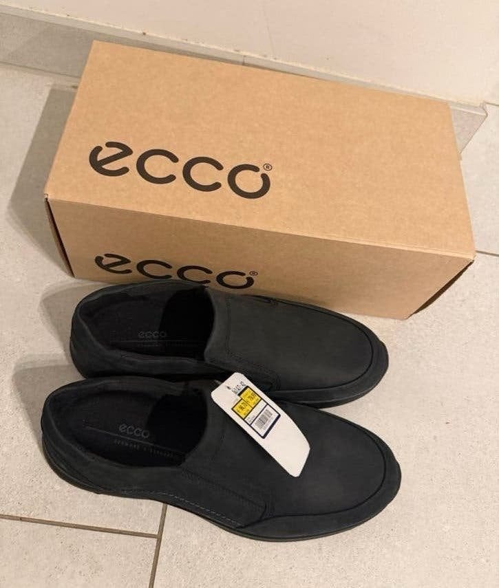 Ecco heren instappers - maat 42 - zwart - nieuw, Ophalen of Verzenden, Nieuw, Zwart, Loafers