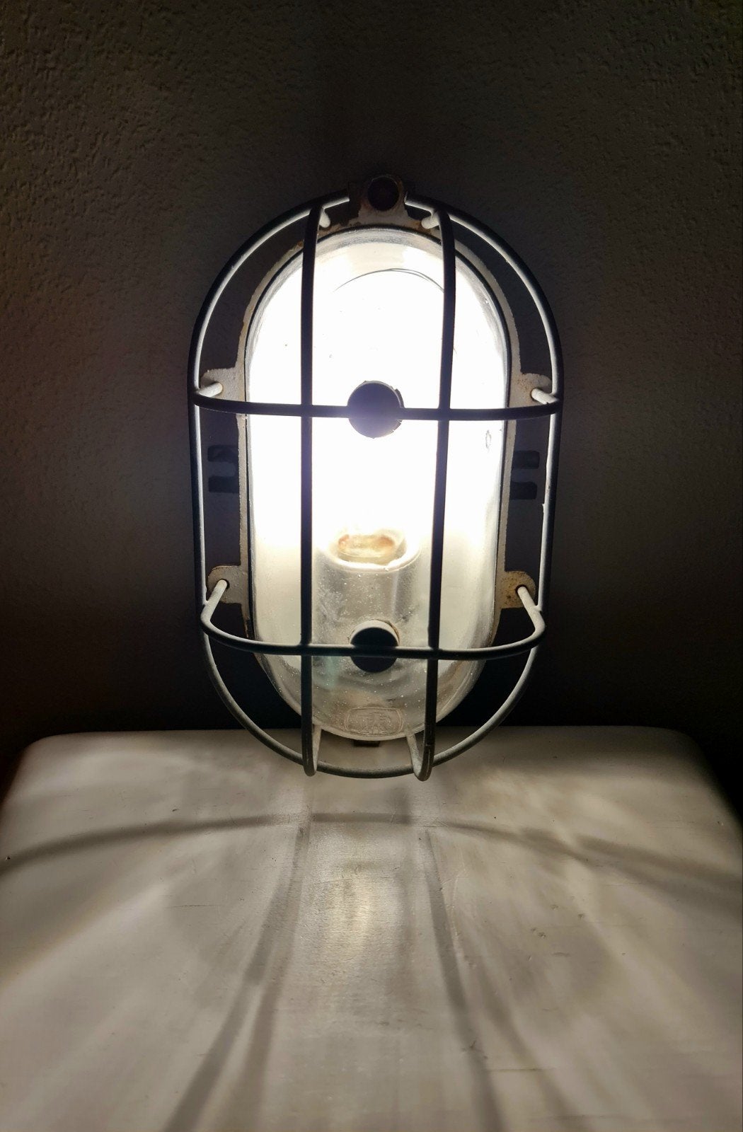 Kooilamp bully wandlamp Industria Rotterdam industrieel, Ophalen, Gebruikt, Wandlamp, Inclusief lichtbron