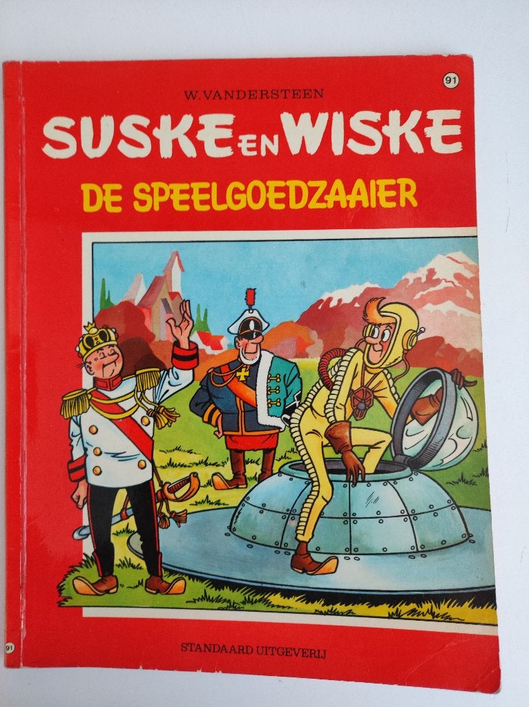 Suske en Wiske nr 91 De speelgoedzaaier eerste druk 1969., Gelezen, Willy Vandersteen, Eén stripboek, Ophalen of Verzenden