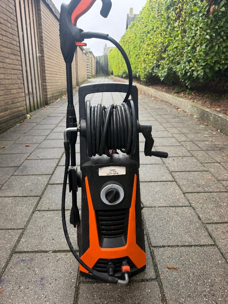 Hogedrukreiniger met extra opzetstukken en haspel, Ophalen of Verzenden, Zo goed als nieuw, Elektrisch, Onbekend
