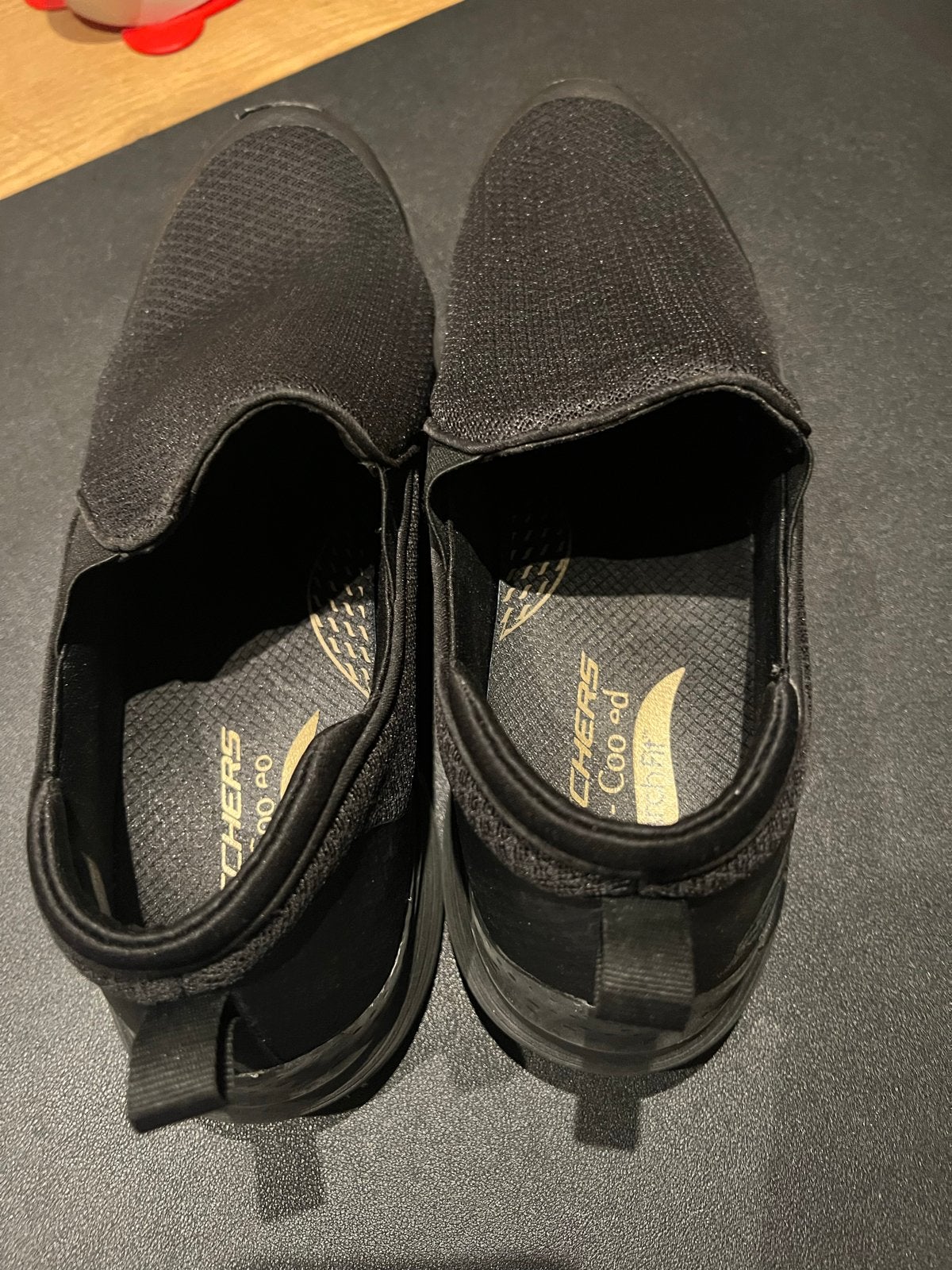 Skechers Arch Fit Instappers Zwart Maat 45, Ophalen of Verzenden, Zo goed als nieuw, Zwart