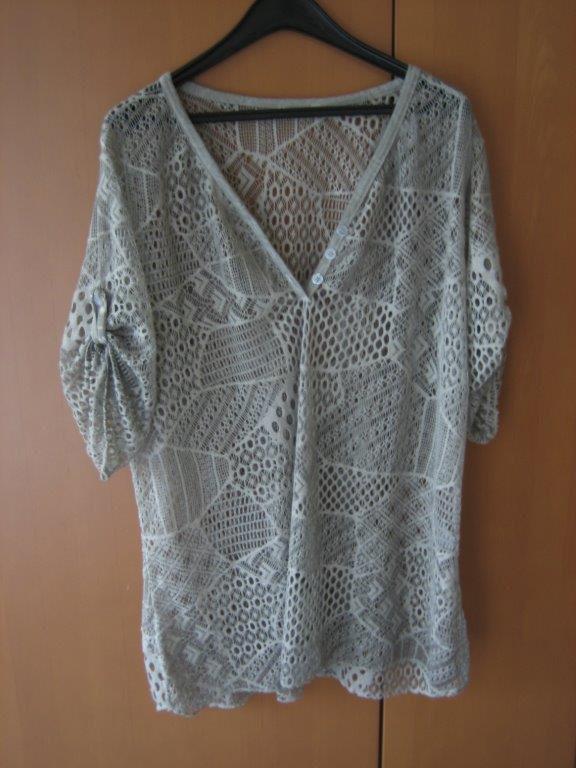 Prachtige Italiaanse naturel kanten tuniek L-XL snazzeys, Kleding | Dames, Verzenden, Nieuw, Maat 46/48 (XL) of groter, Beige