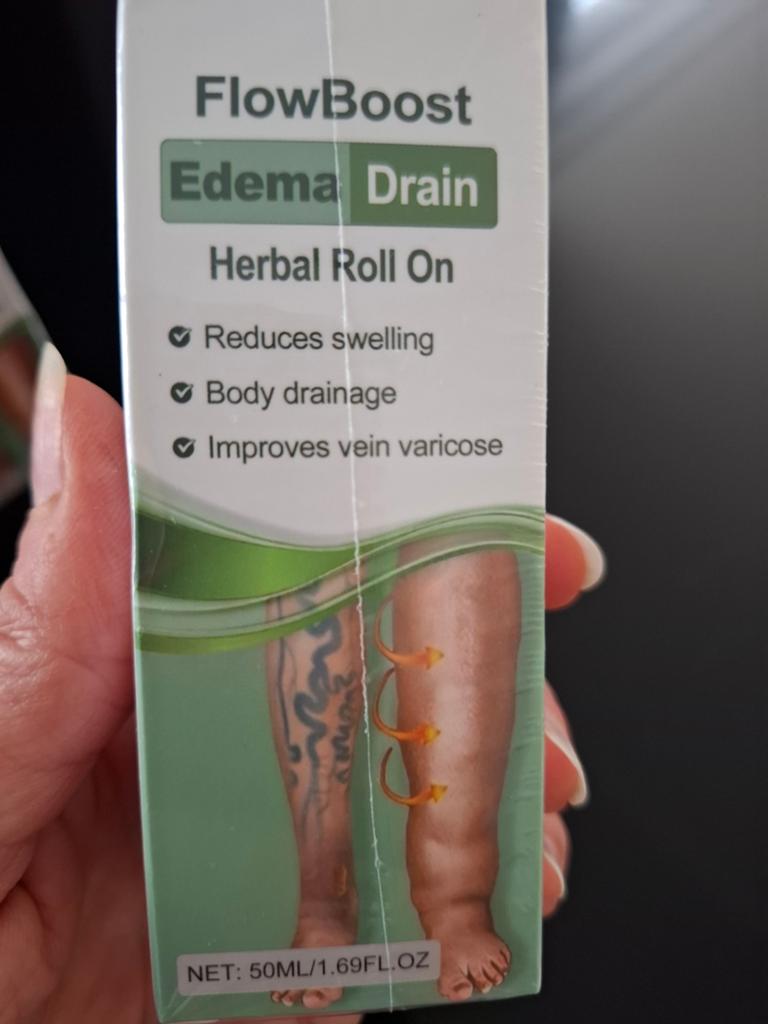 FlowBoost Edema Drain Herbal Roll On - Vermindert zwelling, Ophalen of Verzenden, Nieuw, Bodylotion, Crème of Olie