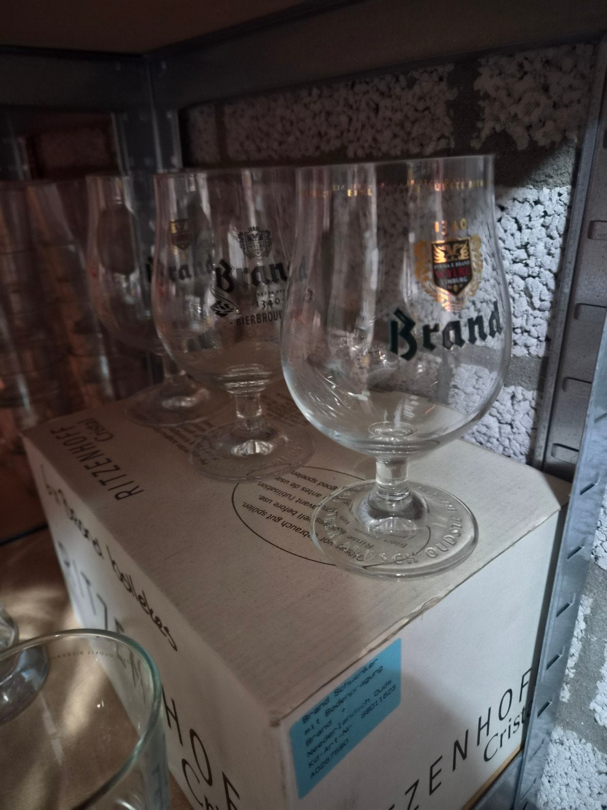 Brand Bierglazen Ritzenhoff Cristal, Verzamelen, Ophalen of Verzenden, Nieuw, Glas of Glazen, Brand