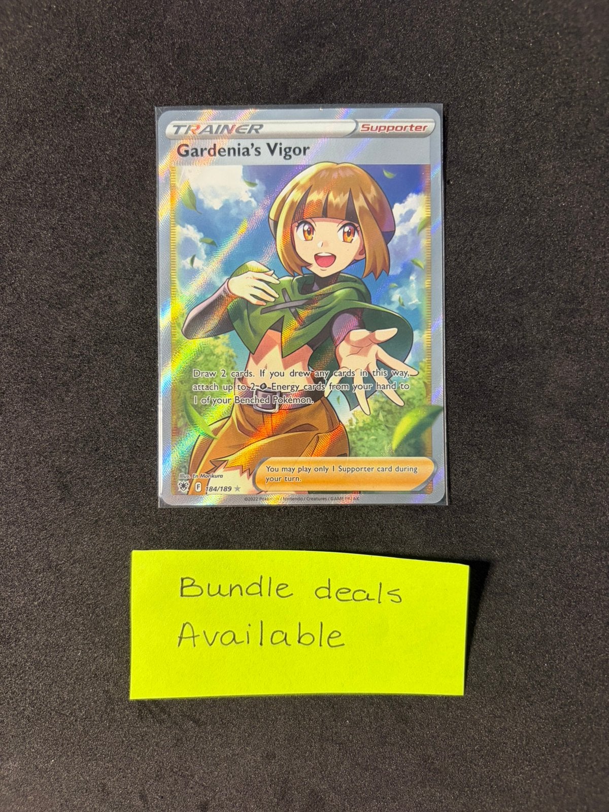 Pokemon kaart gardenia’s vigor 184 - Asteral radiance, Hobby en Vrije tijd, Verzamelkaartspellen | Pokémon, Ophalen of Verzenden