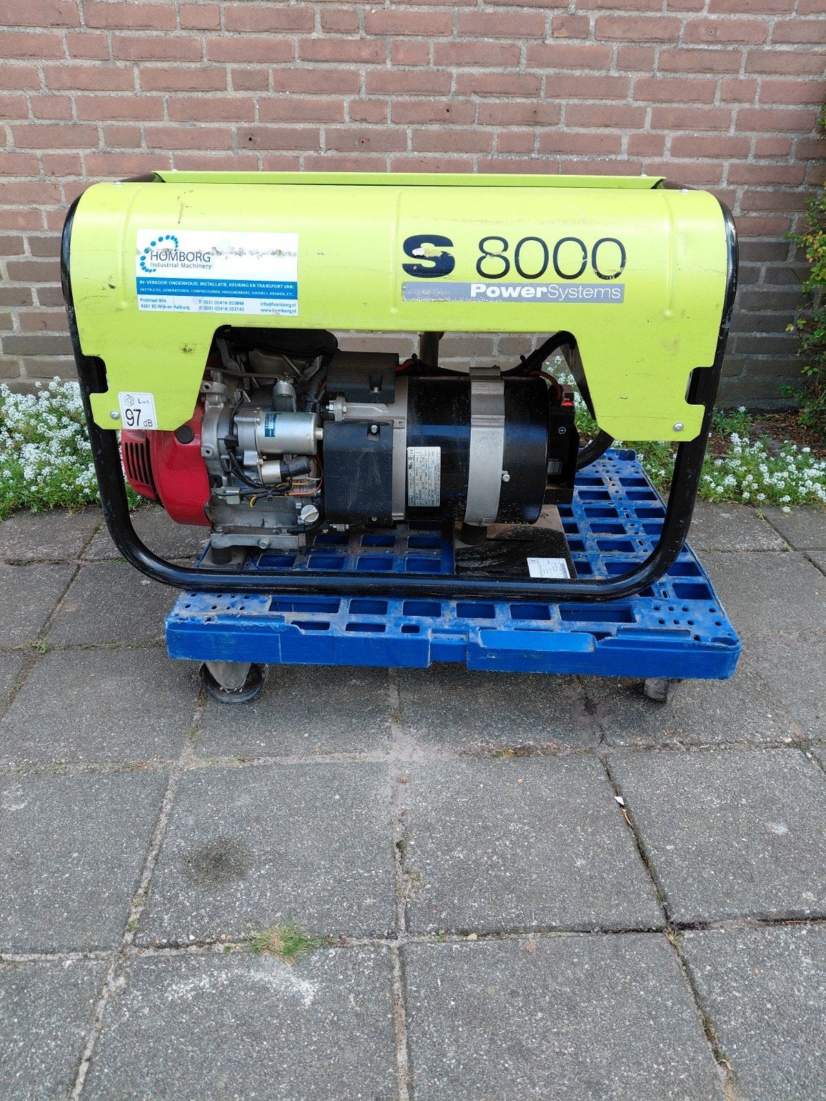 Pramac S8000 Aggregaat - elec start., Doe-het-zelf en Verbouw, Ophalen, Gebruikt, 5 tot 10 kVA, Benzine