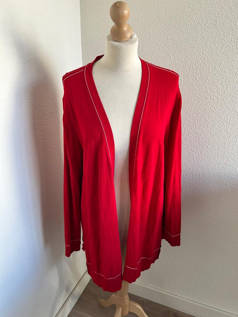 Samoon maat 44 midi rood vest 2825, Maat 42/44 (L), Zo goed als nieuw, Samoon, Rood