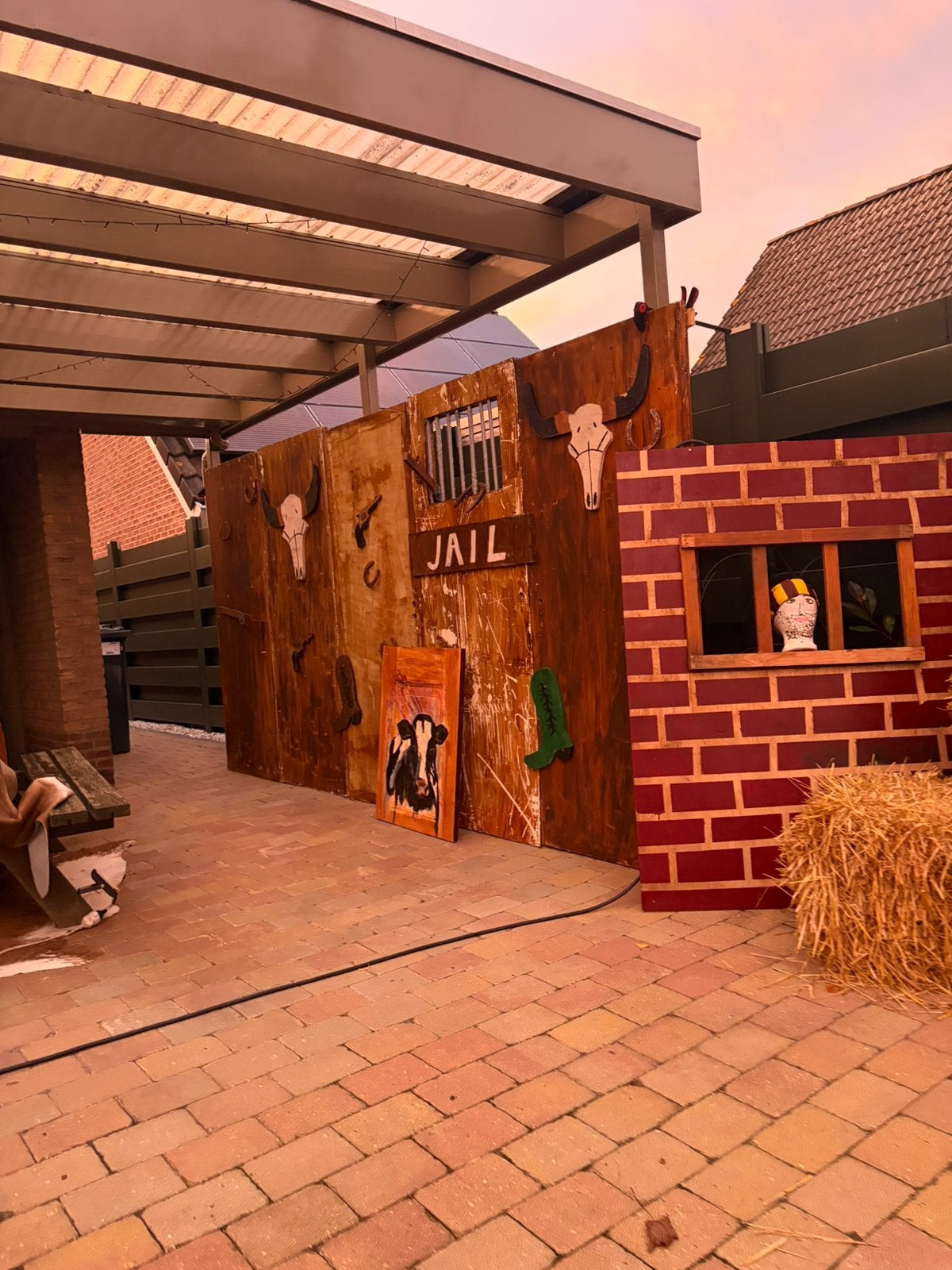 Straatversiering Cowboy Indianen Texas Themafeest, Antiek en Kunst, Ophalen