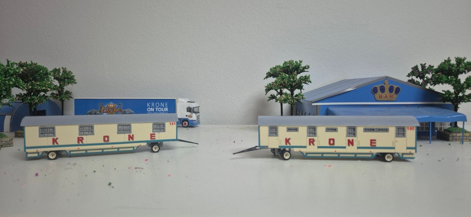 Circus Krone Vitrinemodel KWH Hamburg Schaal 1:87, Overige merken, 1:50 of kleiner, Overige typen, Ophalen of Verzenden