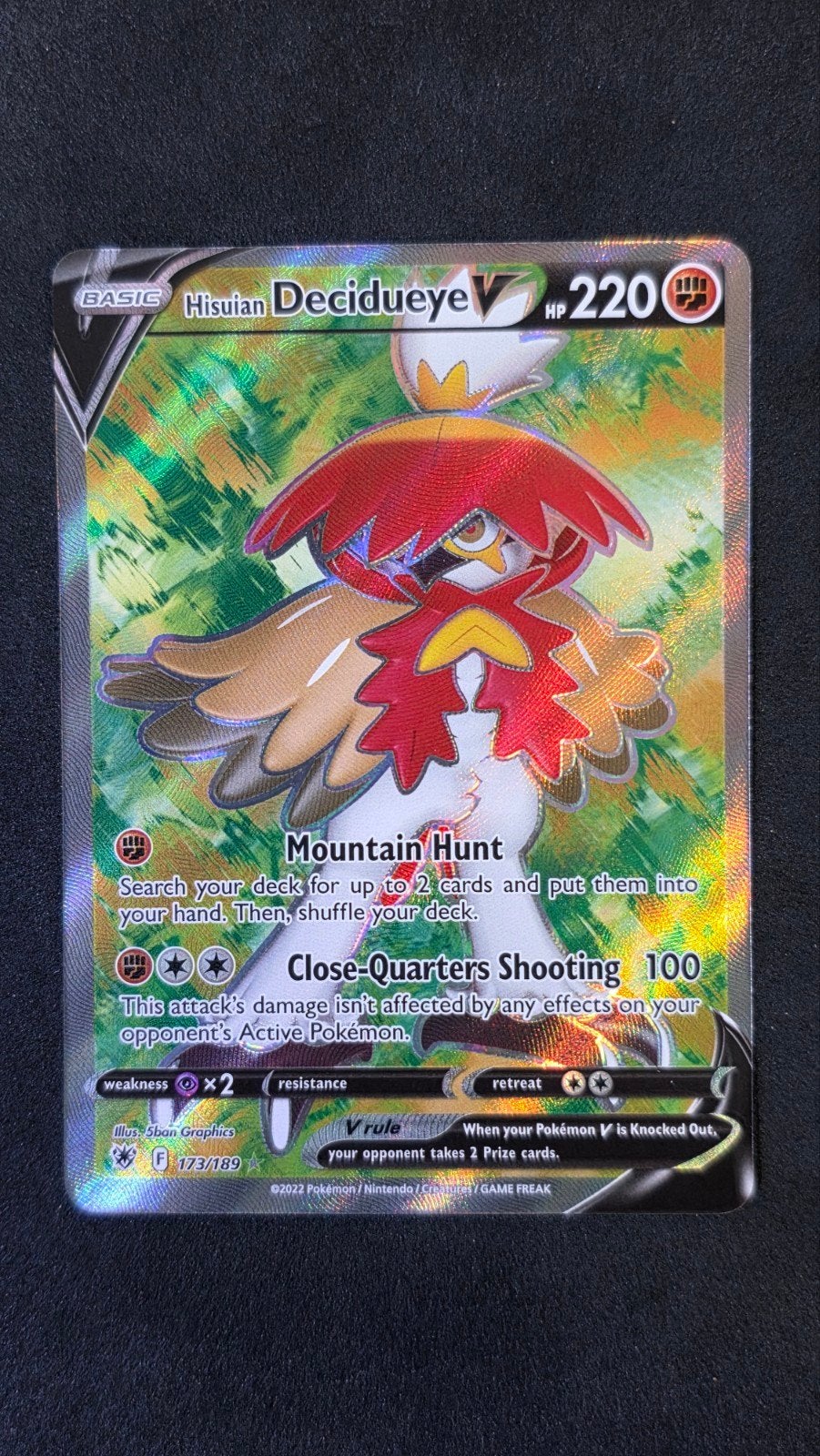 Hisuian Decidueye V Holo Pokémon kaart - Nieuw, Ophalen of Verzenden, Nieuw, Losse kaart, Foil