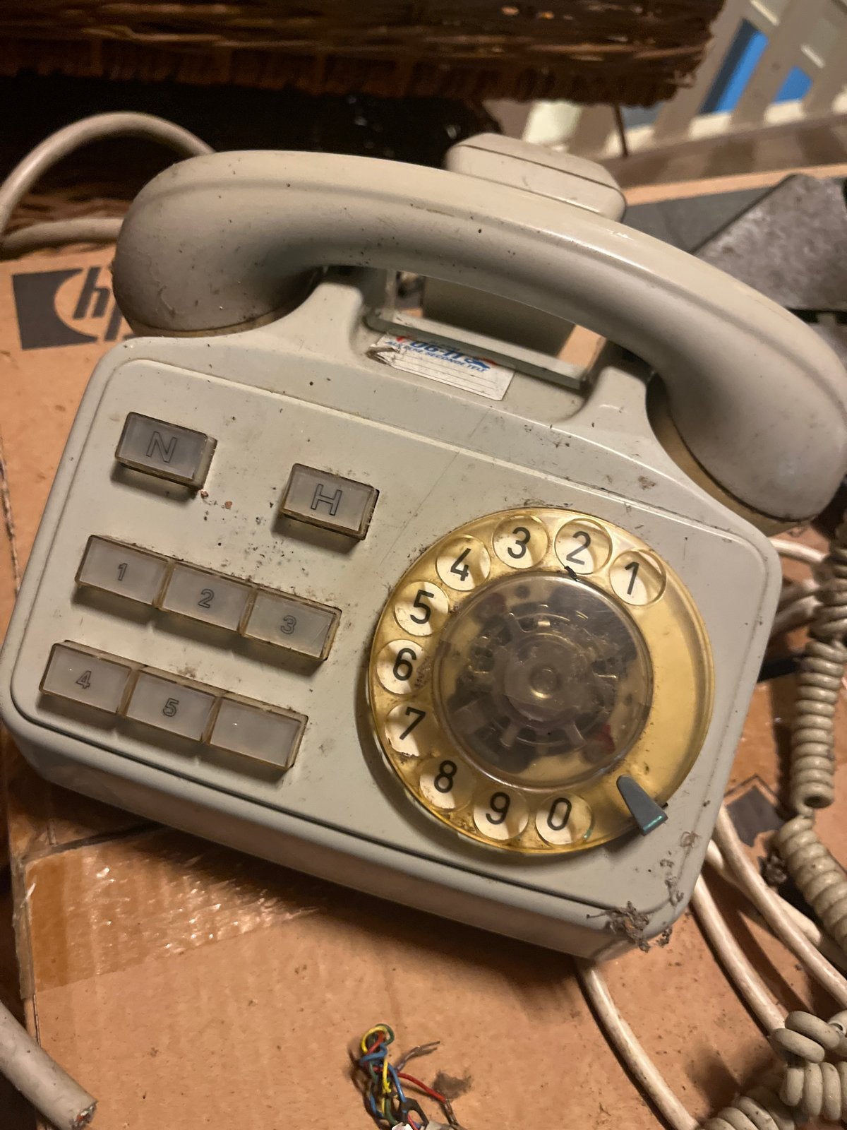 Vintage Telefoon met Draaischijf - Jaren '70/'80, Ophalen of Verzenden, Gebruikt, Met draaischijf