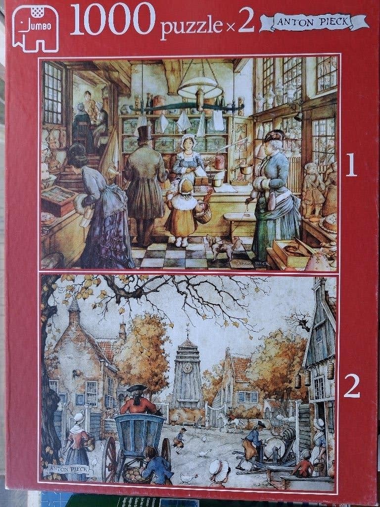 puzzel  Jumbo 1000 stukjes ( 2 puzzels ), Ophalen of Verzenden, 500 t/m 1500 stukjes, Zo goed als nieuw, Legpuzzel